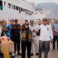 Walikota Bandar Lampung Eva Dwiana Tinjau Arus Mudik di Pelabuhan. Foto : Ist