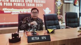 Ketua KPU Lampung Erwan Bustami. Foto Wildanhanafi/berandalappung.com
