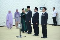 Rektor  Lantik Pejabat Baru FMIPA Unila. Dok : Unila. 