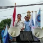 Federasi Serikat Pekerja Metal Indonesia (FSPMI) menggelar aksi di halaman Kantor DPRD Pemerintah Provinsi (Pemprov) Lampung. Foto : Ist