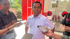 Anggota DPRD Lampung, Suprapto, usai mengikuti uji kelayakan dan kepatutan atau fit and proper tes di Kantor DPD PDIP Lampung. Foto : Wildanhanafi/berandalappung.com