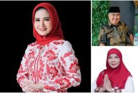 Eva Dwiana, Asnawi, dan Nanda Indira Dendi mendapat rekomendasi dari PKB. Foto : Kolase berandalappung.com