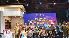 Deputi Kebangsaan Lemhannas RI Mayjen TNI Rido Hermawan saat menghadiri Talk show Wawasan Kebangsaan Lemhannas RI. Foto : Wildanhanafi/berandalappung.com