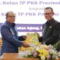 Plh Gubernur Lampung Fahrizal Darminto resmi melakukan serah terima jabatan (Sertijab) kepada Penjabat (Pj) Gubernur Lampung, Samsudin. Foto : Adpim Lampung