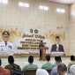 Penjabat (PJ) Gubernur Lampung Samsudin menyambut kepulangan jamaah haji kelompok terbang (kloter) pertama. Foto : Wildanhanafi/berandalappung.com