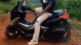 Motor Jurnalis Lampung Post hilang dicuri. Foto : Ist