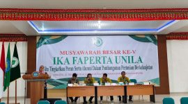 Elvira Umihani resmi terpilih sebagai Ketua Umum Ikatan Alumni Fakultas Pertanian Universitas Lampung (IKA Faperta Unila) di Mubes IKA Faperta Unila Musyawarah Besar (Mubes) ke-V. Foto : Wildan hanafi/berandalappung.com