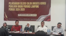 Tim Seleksi (Timsel) mulai membuka pendaftaran calon anggota Komisi Pemilihan Umum (KPU) Lampung periode 2024-2029 pada 22 Juli hingga 2 Agustus 2024. Foto : Wildanhanafi/berandalappung.com
