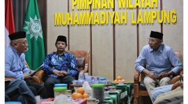 Bakal Calon Gubernur Lampung Rahmat Mirzani Djausal silaturahmi ke PW Muhamadiyah Lampung. Foto : Ist