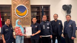 DPP NasDem resmi usung Nanda Indira dan Antonius Muhammad Ali sebagai bupati dan calon wakil bupati di Pilkada Pesawaran 2024. Foto : Ist
