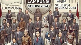 Tim Seleksi (Timsel) mengumumkan daftar 108 Calon Anggota KPU Provinsi Lampung Periode 2024-2029. Ilustrasi AI