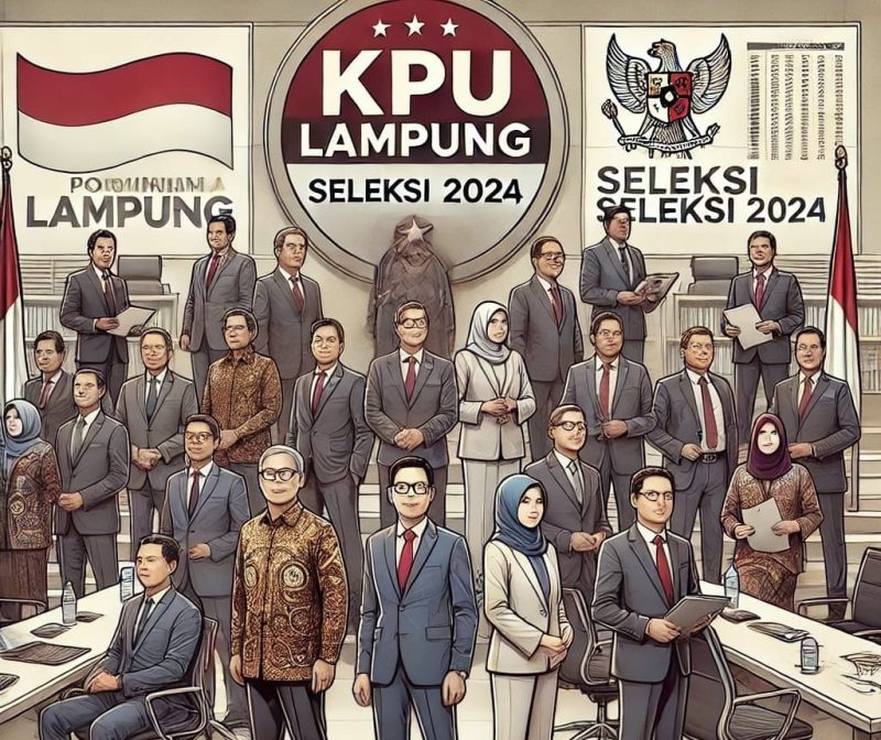 Tim Seleksi (Timsel) mengumumkan daftar 108 Calon Anggota KPU Provinsi Lampung Periode 2024-2029. Ilustrasi AI
