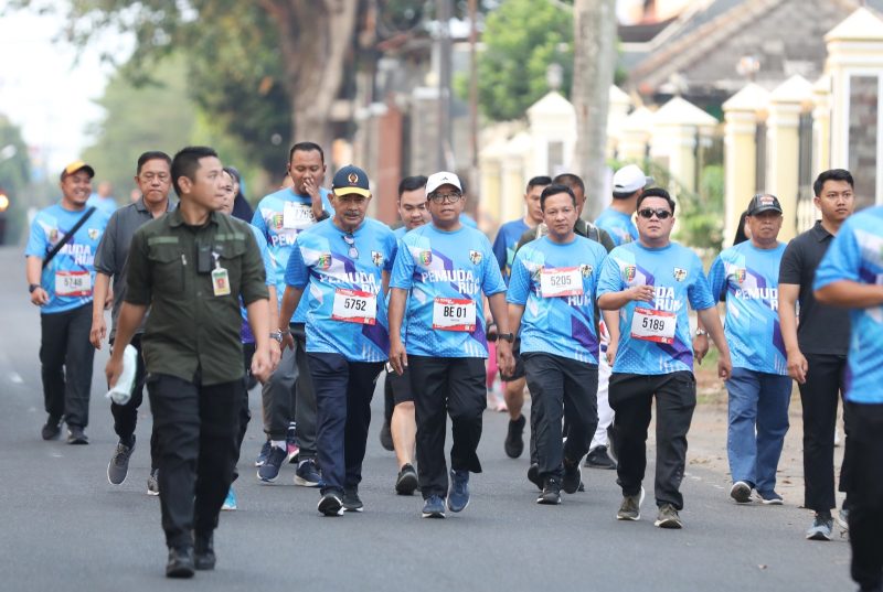 Pemuda Run memeriahkan rangkaian acara Hut KNPI ke-51 di hari kemerdekaan HUT RI Ke-79. Foto : Ist