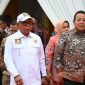 Anggota DPRD Lampung, I Made Bagiasa, mendampingi Gubernur Lampung, Arinal Djunaidi, meresmikan Pasar UMKM Lampung di Komplek PKOR Way Halim, Kota Bandar Lampung. 