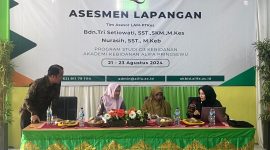 Akademi Kebidanan (Akbid) Alifa Pringsewu Lampung melaksanakan Asesmen Lapangan oleh Perkumpulan Lembaga Akreaditasi Mandiri Pendidikan Tinggi Kesehatan Indonesia (Perkumpulan LAM-PTKes). Foto : Wildanhanafi/berandalappung.com