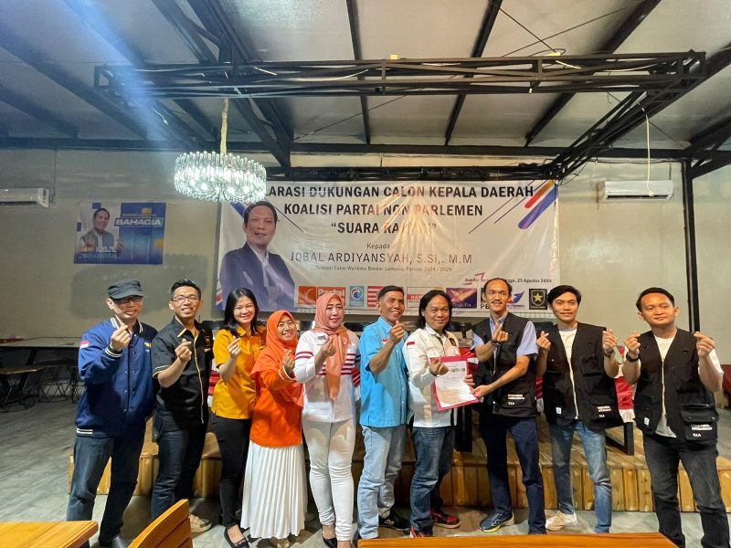 Koalisi Suara Rakyat resmi mendeklarasikan dukungan kepada Iqbal Ardiansyah sebagai Calon Walikota Bandar Lampung Periode 2024/2029 mendatang. Foto : Wildanhanafi/berandalappung.com