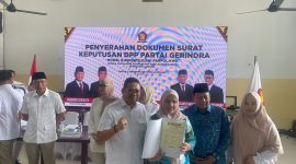 Partai Gerindra, secara resmi mendukung pasangan petahana Wali Kota dan Wakil Wali Kota Bandar Lampung, Eva Dwiana - Deddy Amarullah, di Pilwakot Bandar Lampung. Foto : Wildanhanafi/berandalappung.com