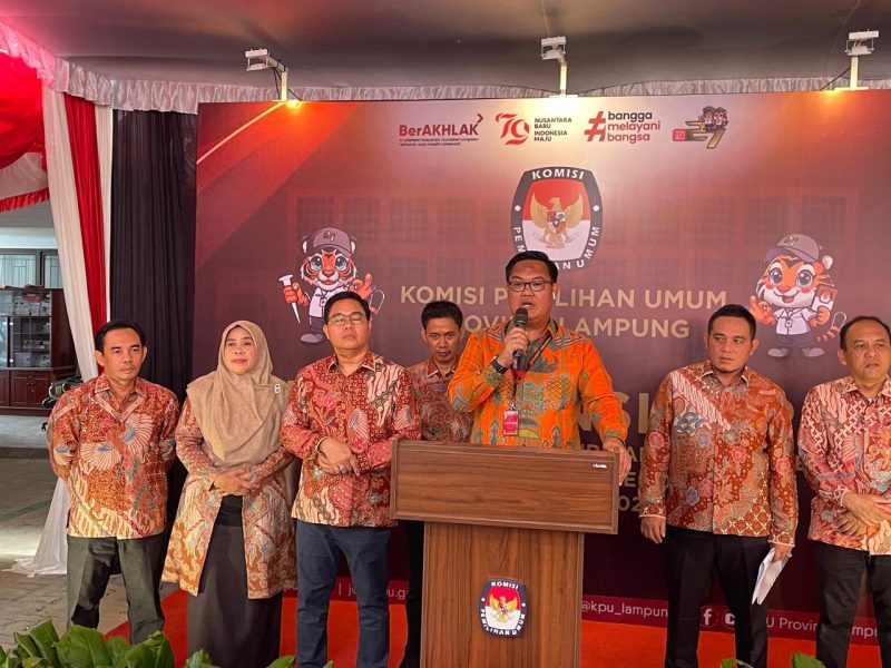 KPU Lampung Buka Pendaftaran Calon Gubernur dan Wakil Gubernur Lampung. Foto : Wildanhanafi/berandalappung.com