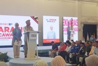 Pasangan Rahmat Mirzani Djausal dan Jihan Nurlela secara resmi mendeklarasikan diri sebagai calon Gubernur dan Wakil Gubernur Lampung. Foto : Wildanhanafi/berandalappung.com