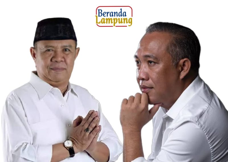 Ketua tim pemenangan RMD-Jihan Bactiar Basri, Ketua tim pemenangan Arinal-Sutono, Umar Ahmad. Foto : Dokumen berandalappung.com