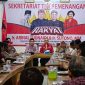 Rapat tim pemenangan dan persiapan deklarasi Ardjuno di kantor DPD PDI Perjuangan Lampung. Foto : Ist