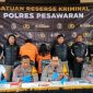 Konferensi Pers Polresta Pesawaran ungkap kasus tindak pembunuhan berencana 
