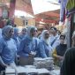 Calon wakil gubernur Lampung Jihan Nurlela Grebek Pasar Cimeng Bandar Lampung. Foto : Ist