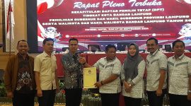 KPU Kota Bandar Lampung mengadakan Rapat Pleno Terbuka Daftar Pemilih Tetap. 