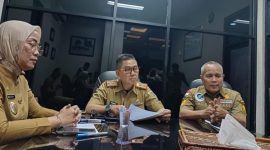 Konfrensi pers yang digelar di Ruang Kerja Sekertaris Daerah Provinsi Lampung/Foto: Ist 
