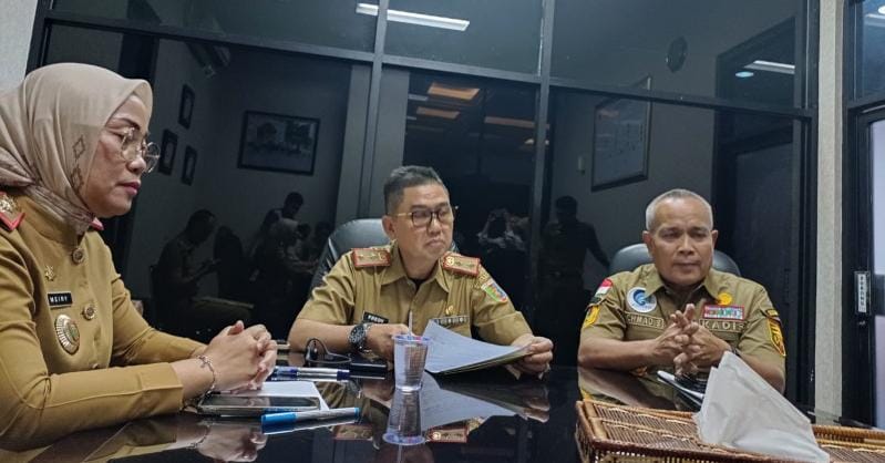 Konfrensi pers yang digelar di Ruang Kerja Sekertaris Daerah Provinsi Lampung/Foto: Ist 
