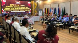 Herman HN dan Yusuf Kohar Hadir di Penetapan Nomor Urut Paslon di Pilwakot Bandar Lampung. 