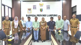 Bappeda Provinsi Lampung, Elvira Umihanni menerima audensi Asosiasi Media Siber Indonesia (AMSI) Provinsi Lampung,