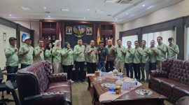 Pejabat (Pj) Gubernur, Samsudin menerima audensi Asosiasi Media Siber Indonesia (AMSI) Lampung di ruang kerja Kantor Gubernur. 