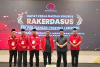 DPD PDI Perjuangan Lampung gelar Rakerdasus untuk pemenangan Pilkada 2024. Foto : Wildanhanafi/berandalampung.com