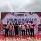 Bawaslu Lampung Tengah mengadakan Deklarasi Kampanye Damai di Lapangan Merdeka, Kampung Pujo Asri, Kecamatan Trimurjo, Lampung Tengah. Foto : berandalappung.com