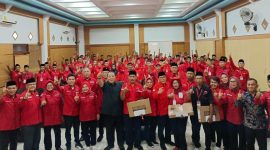 PDI Perjuangan Kota Metro menggelar Rapat Kerja Cabang Khusus (Rakercabsus) sebagai bagian dari persiapan menghadapi Pemilihan Gubernur (Pilgub) Lampung 2024. Foto : Ist