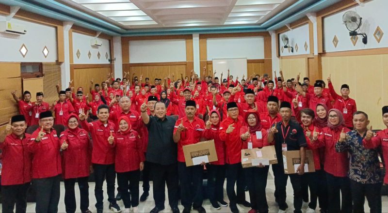 PDI Perjuangan Kota Metro menggelar Rapat Kerja Cabang Khusus (Rakercabsus) sebagai bagian dari persiapan menghadapi Pemilihan Gubernur (Pilgub) Lampung 2024. Foto : Ist