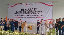 Bawaslu Pesawaran mengadakan Deklarasi Kampanye Damai dalam rangka Pemilihan Bupati dan Wakil Bupati Pesawaran tahun 2024. 
