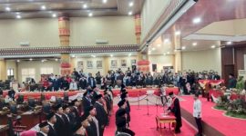 DPRD Bandar Lampung sedang bersiap menggelar rapat paripurna untuk mengumumkan empat nama pimpinan definitif periode mendatang. Foto : Wildanhanafi/berandalappung.com