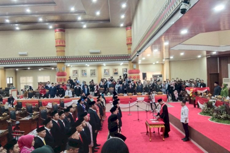 DPRD Bandar Lampung sedang bersiap menggelar rapat paripurna untuk mengumumkan empat nama pimpinan definitif periode mendatang. Foto : Wildanhanafi/berandalappung.com