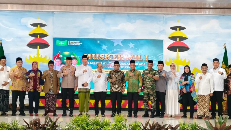 Pengurus Wilayah Nahdlatul Ulama (PWNU) Provinsi Lampung, menggelar musyawarah kerja wilayah (Muskerwil) I. Foto: Wildan hanafi/berandalappung.com