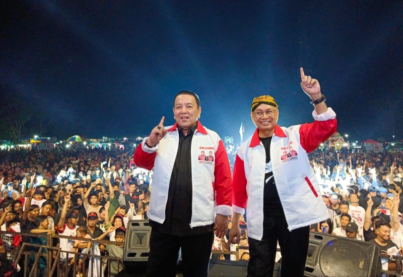 Ardjuno menggelar kegiatan pesta rakyat di lapangan Mardeka, Reno Basuki, Kecamatan Rumbia, Kabupaten Lampung Tengah. 