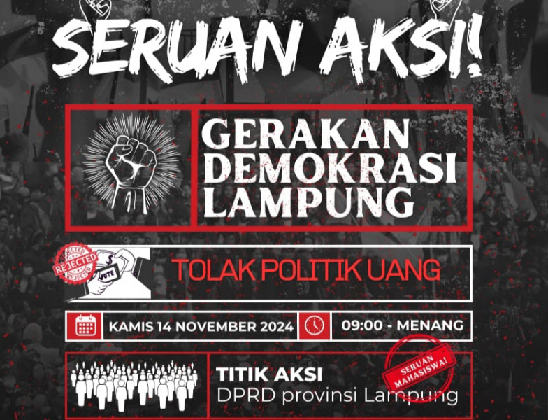 Gerakan Demokrasi Lampung Tolak Politik Uang. 