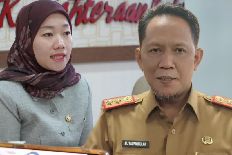 Kolase Anggota Komisi IV DPRD Lampung, Lesty Putri Utami dan Kadis BMBK Provinsi Lampung  Taufiqullah. Dok: berandalappung.com