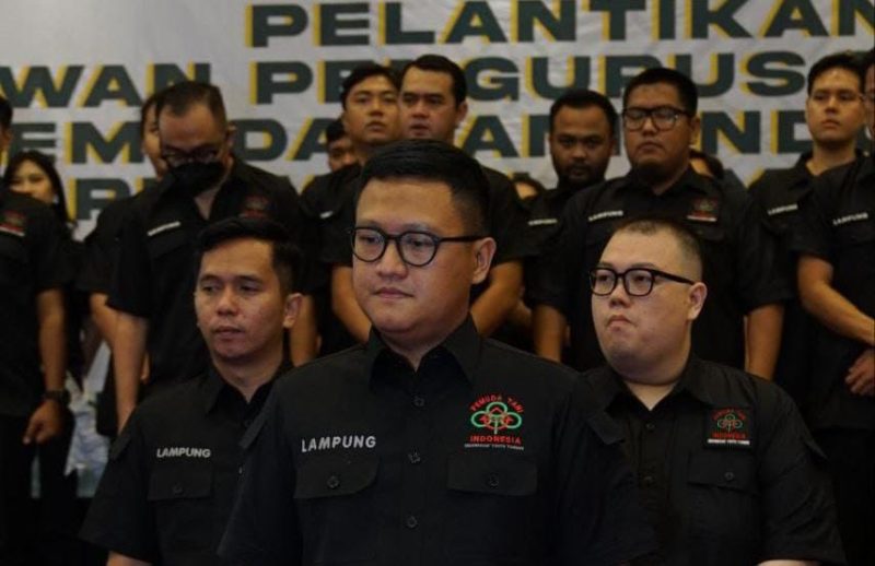 Ketua DPD Pemuda Petani Lampung Ahmad Giri Akbar dan Sekretaris DPD Pemuda Tani Fitra Alfarisi. 