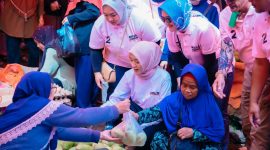 calon wakil gubernur Lampung jihan Nurlela grebek Pasar Sekincau Lampung Barat. 