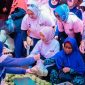 calon wakil gubernur Lampung jihan Nurlela grebek Pasar Sekincau Lampung Barat. 