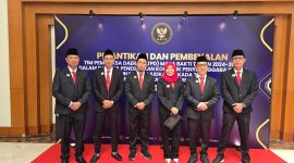 TPD asal Lampung yakni dari Bawaslu Lampung, terdapat Tamri dan Ahmad Qohar, sementara dari KPU Lampung hadir Ahmad Zamroni dan Angga Lazuardy. Foto: Ist