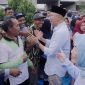 Calon gubernur Lampung Rahmat Mirzani Djausal menyapa warga Lampung Tengah. 