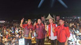 calon gubernur Lampung Arinal-Sutono menyapa Masyarakat Mesuji dengan pesta rakyat. 